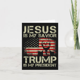 Carte Jésus Est Mon Sauveur Trump Est Mon Président Trum
