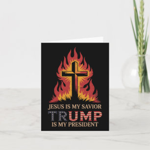 Carte Jésus Est Mon Sauveur Trump Mon Président Con Bibl