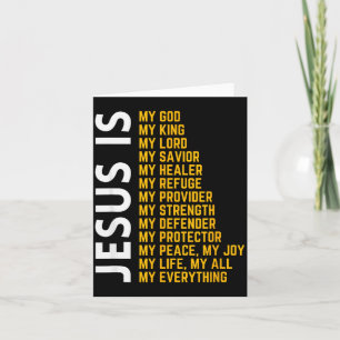 Carte Jésus est tout pour moi Dieu chrétien Jésus Religi