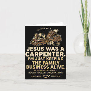 Carte Jésus était un charpentier qui maintenait l'entrep