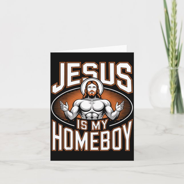 Carte Jesus Is My Homeboy Religious Gym Christian Faith  (Devant)