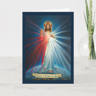 Carte Jésus, j'ai confiance en Toi, chapelet de la Divin