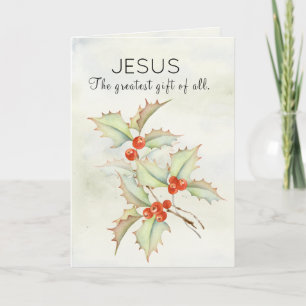 Carte JÉSUS Le plus grand cadeau de tous Jean 3:16 Noël