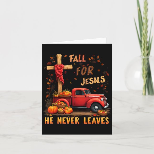Carte Jésus Ma Saison Préférée Automne Noël chrétien Rem (Devant)