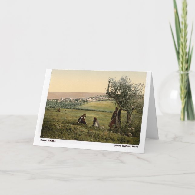 Carte Jésus Marche Ici : Cana, Galilée (Devant)