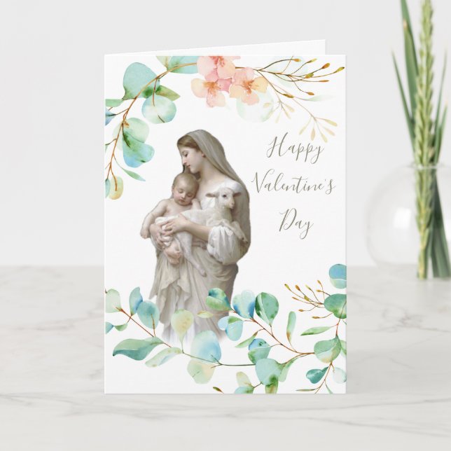 Carte Jésus Marie | Saint Valentin | Religieux catholiqu (Devant)