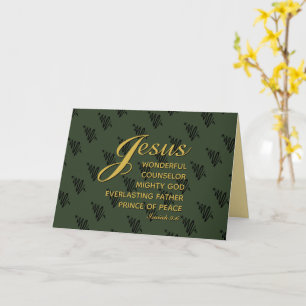 Carte JÉSUS PRINCE DE LA PAIX Ésaïe 9:6 Noël