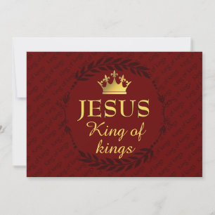 Carte JÉSUS ROI DES ROIS   BURGUNDY de la Couronne de No