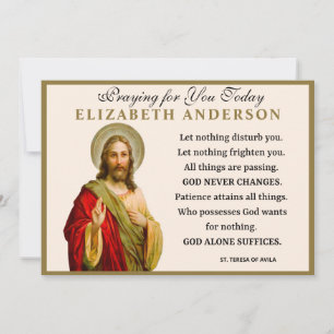 Carte Jésus Saint Teresa de la prière d'Avila