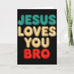 Carte  Jésus t'aime frère foi chrétienne humour religieu