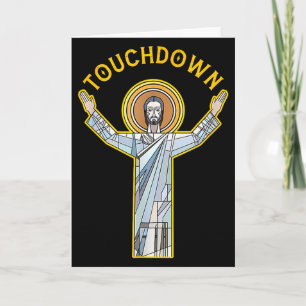 Carte Jesus Touchdown Amusant Citation de foi chrétienne