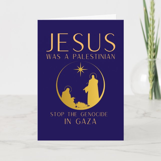 Carte Jesus Was A Palestinian Christmas Custom Message (Devant)