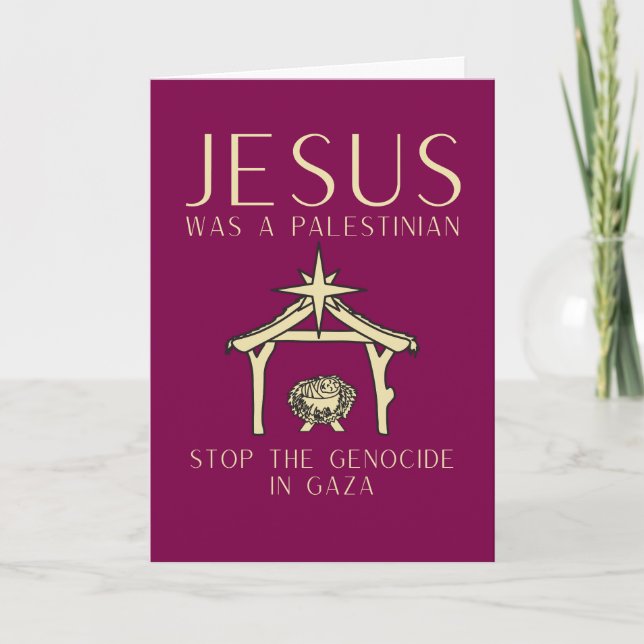 Carte Jesus Was Palestinian Christmas Gaza Human Rights (Devant)
