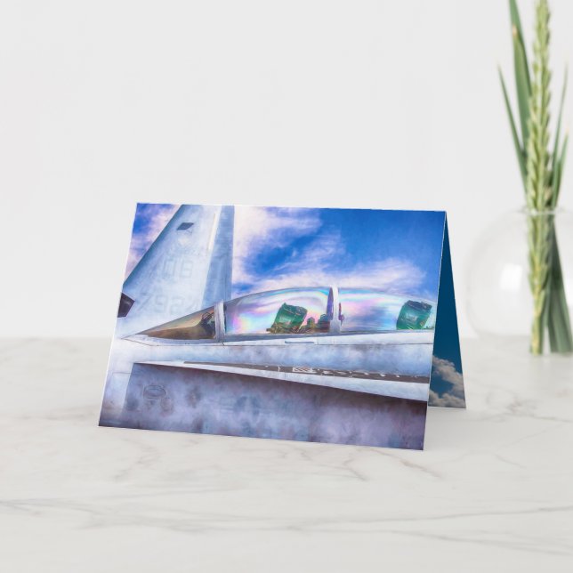 CARTE JET DE COMBATTRE F-18 HORNET À L'AISE (Devant)