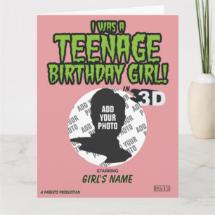 Carte J'Étais Une Fille D'Anniversaire !