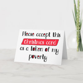 Carte Jeton De Ma Pauvreté, Fantastique Noël De Maman Et