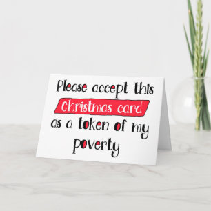 Carte Jeton De Ma Pauvreté, Fantastique Noël De Maman Et