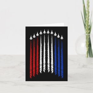 Carte Jets de combat avec drapeau américain 4 juillet pa