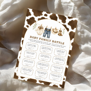 Carte Jeu de bataille de famille de bébé à imprimé de va