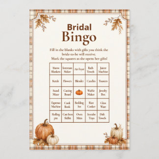Carte Jeu de bingo de douche de mariée à carreaux de cit
