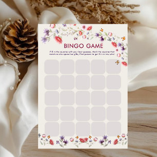 Carte Jeu de Bingo pour Baby Shower Moderne Nouveau Chap