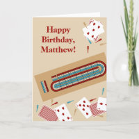 Jeu de Cribbage thème message personnalisé Anniver