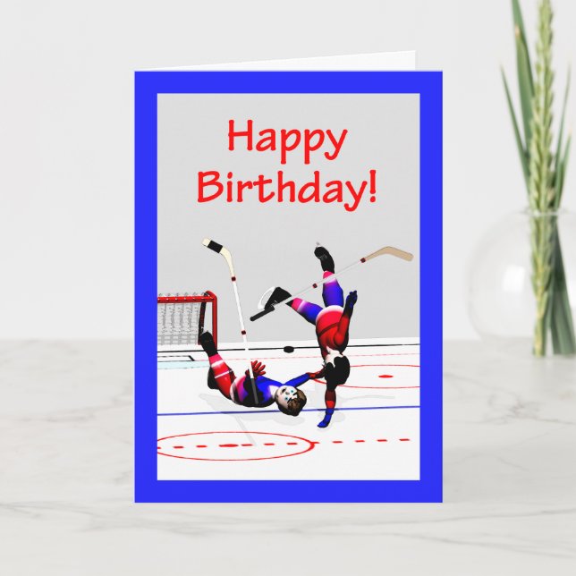 Carte Jeu de hockey Anniversaire (Devant)