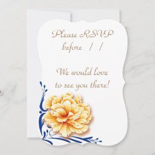 Carte Jeu de Mariage floral RSVP