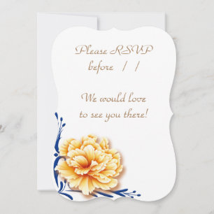 Carte Jeu de Mariage floral RSVP