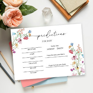 Carte Jeu de prédictions de fleurs sauvages