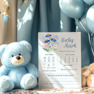 Carte Jeu de prédictions et de conseils pour bébé Shower