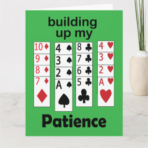 Carte Jeu de Solitaire qui Renforce Ma Patience Citation
