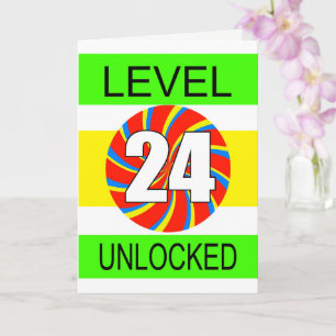 Carte Jeu d'ordinateur 24e anniversaire