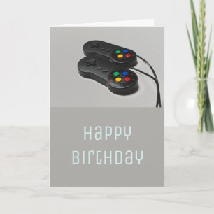 Carte Jeu d'ordinateur anniversaire entre garçons