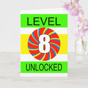 Carte Jeu d'ordinateur de 8e anniversaire