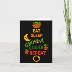 Carte Jeu drôle Manger Dormir Faire grandir Un jardin Ré