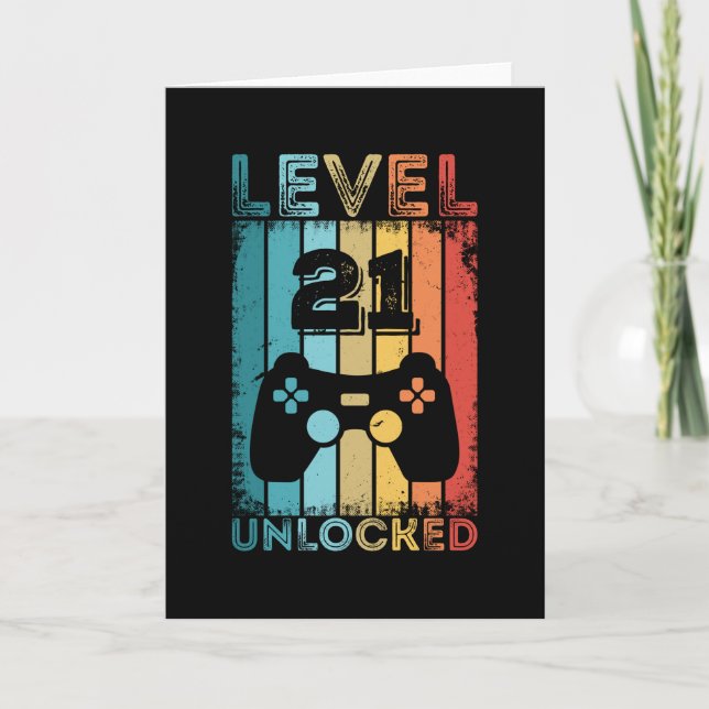 Carte Jeu niveau 21 déverrouillé 21ème anniversaire Jeu  (Devant)