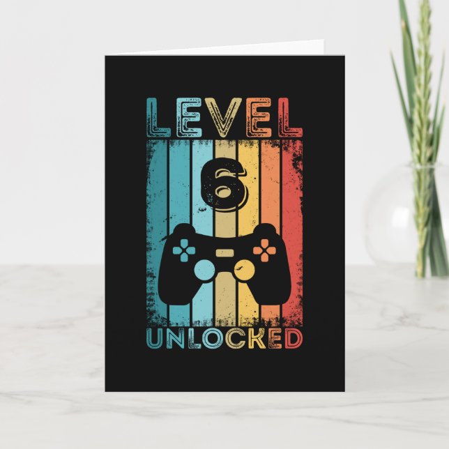 Carte Jeu niveau 6 déverrouillé 6e anniversaire Jeu cade (Devant)