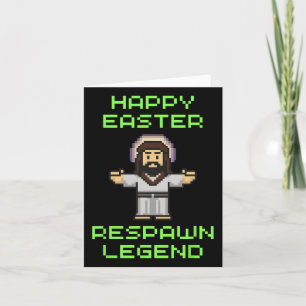 Carte Jeu vidéo drôle de Pâques Jésus - Respawn Legend -