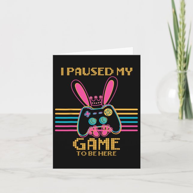 Carte Jeu Vidéo Pâques Bunny Gaming Contrôleur Gamer Gi (Devant)