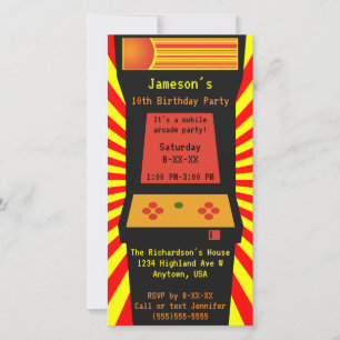 Carte Jeu vidéo Retro Arcade Console Anniversaire