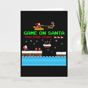 Carte Jeu vidéo sur le Père Noël laid Noël gamer Santa C