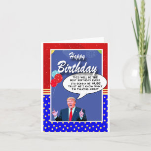 CARTE JEUDI D'ANNIVERSAIRE TRUMP (PERSONNALISER)