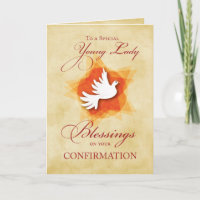 Jeune Dame, Confirmation Félicitations Bénédiction