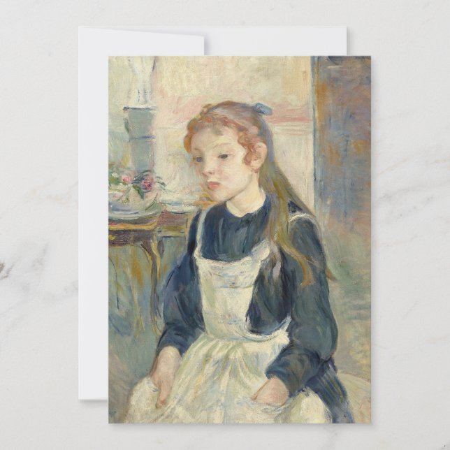 Carte Jeune fille avec tablier | Berthe Morisot (Devant)
