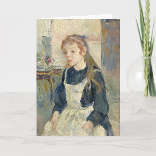 Carte Jeune fille avec tablier | Berthe Morisot (Devant)
