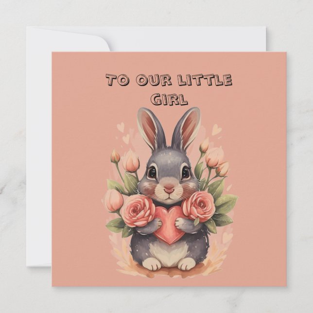 Carte Jeune fille Valentine (Devant)