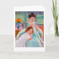Jeune mère coudre, Mary Cassatt
