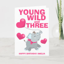 Jeune Sauvage et Trois ans Rose 3e Anniversaire