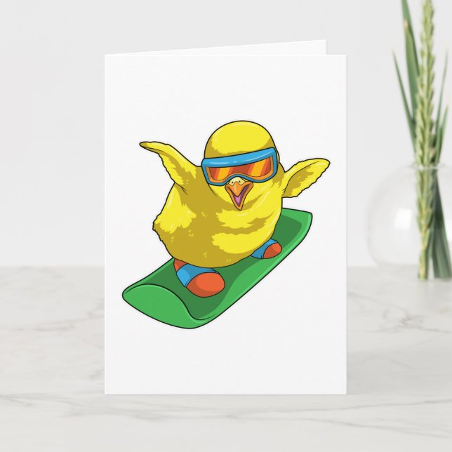 Carte Jeune snowboardeuse Snowboard (Devant)